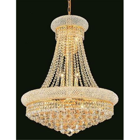 LIGHTING BUSINESS 24 D x 32 in. Primo Collection Hanging Fixture - Royal Cut, Gold LI2604